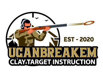  UCANBREAKEM clay target instruction  logo design by Suvendu