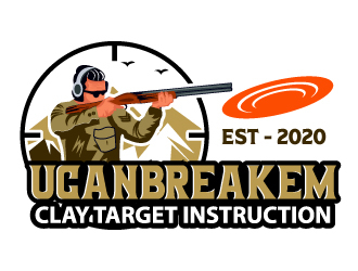  UCANBREAKEM clay target instruction  logo design by Suvendu
