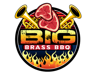 Big Brass BBQ logo design by DreamLogoDesign