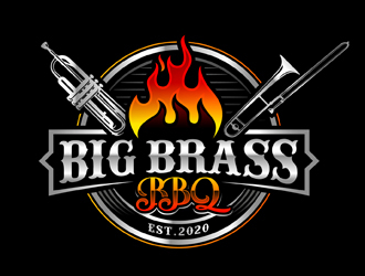 Big Brass BBQ logo design by DreamLogoDesign