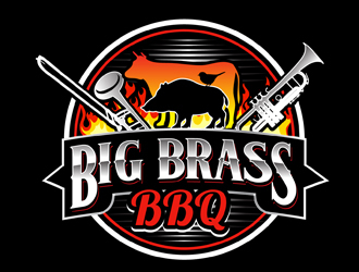 Big Brass BBQ logo design by DreamLogoDesign
