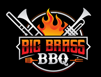 Big Brass BBQ logo design by DreamLogoDesign