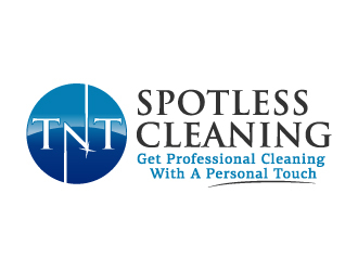 T N T Spotless Cleaning logo design by akilis13