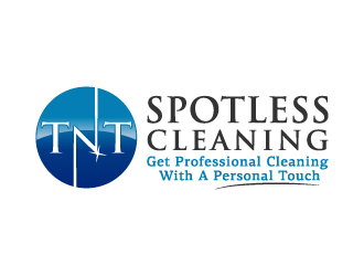 T N T Spotless Cleaning logo design by akilis13