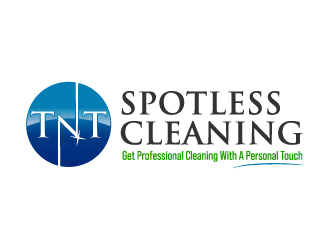 T N T Spotless Cleaning logo design by akilis13