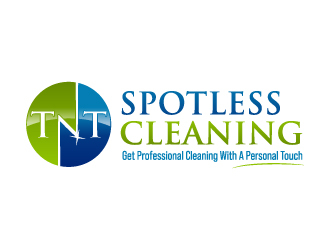 T N T Spotless Cleaning logo design by akilis13