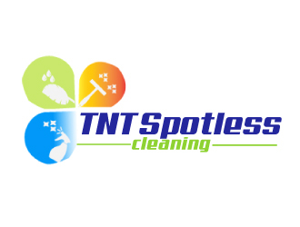 T N T Spotless Cleaning logo design by AamirKhan