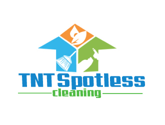 T N T Spotless Cleaning logo design by AamirKhan