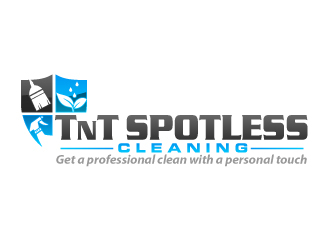 T N T Spotless Cleaning logo design by AamirKhan
