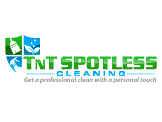 T N T Spotless Cleaning logo design by AamirKhan