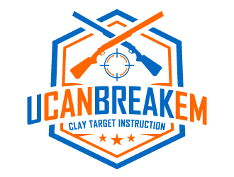  UCANBREAKEM clay target instruction  logo design by akilis13