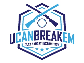  UCANBREAKEM clay target instruction  logo design by akilis13