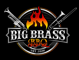 Big Brass BBQ logo design by DreamLogoDesign