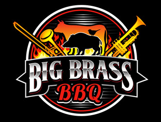 Big Brass BBQ logo design by DreamLogoDesign