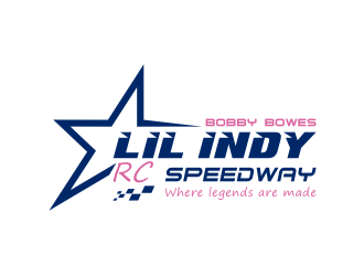 Bobby Bowes  lil Indy rc speedway  Where legends are made logo design by mbamboex
