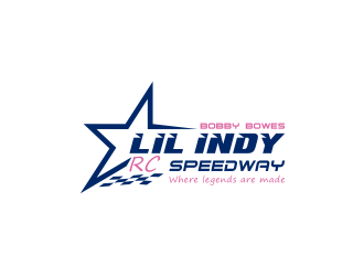 Bobby Bowes  lil Indy rc speedway  Where legends are made logo design by mbamboex