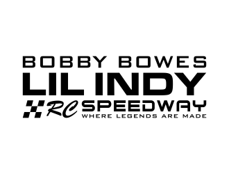 Bobby Bowes  lil Indy rc speedway  Where legends are made logo design by salis17