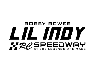 Bobby Bowes  lil Indy rc speedway  Where legends are made logo design by salis17