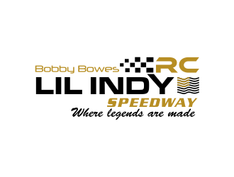 Bobby Bowes  lil Indy rc speedway  Where legends are made logo design by GassPoll
