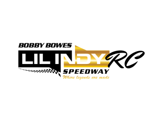 Bobby Bowes  lil Indy rc speedway  Where legends are made logo design by GassPoll