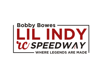 Bobby Bowes  lil Indy rc speedway  Where legends are made logo design by cintya
