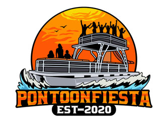 PONTOONFIESTA logo design by DreamLogoDesign