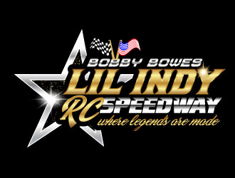 Bobby Bowes  lil Indy rc speedway  Where legends are made logo design by Suvendu