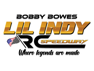 Bobby Bowes  lil Indy rc speedway  Where legends are made logo design by Suvendu