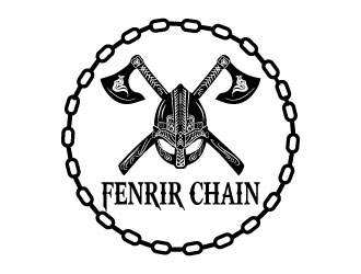 Fenrir & Chain logo design by Suvendu