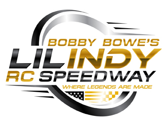 Bobby Bowes  lil Indy rc speedway  Where legends are made logo design by MAXR