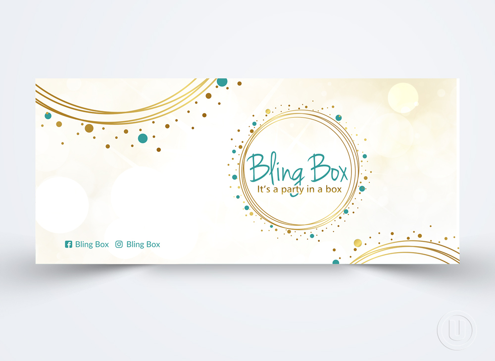 Bling Box It’s a party in a box logo design by Ulid