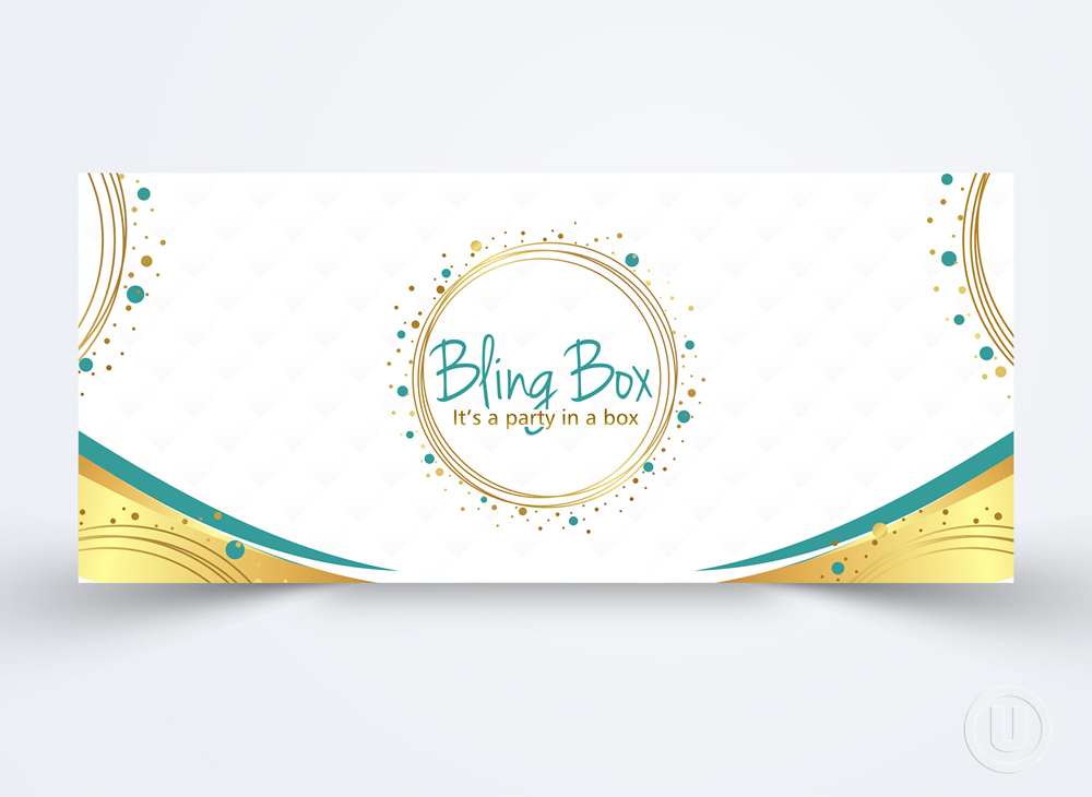 Bling Box It’s a party in a box logo design by Ulid