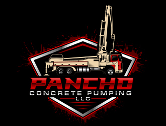Pancho Concrete Pumping LLC. logo design by DreamLogoDesign