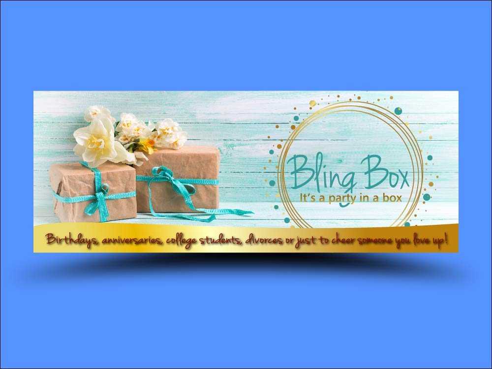 Bling Box It’s a party in a box logo design by bulatITA