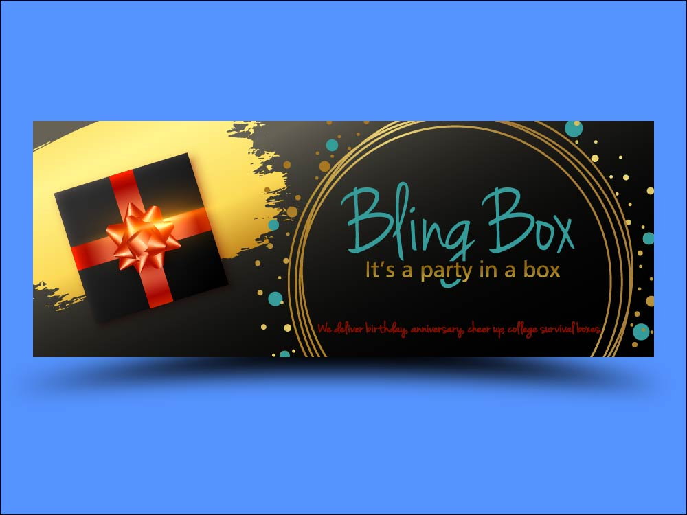 Bling Box It’s a party in a box logo design by bulatITA