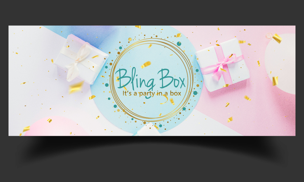 Bling Box It’s a party in a box logo design by GRB Studio