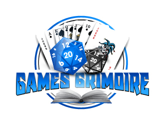 Games Grimoire logo design by keptgoing