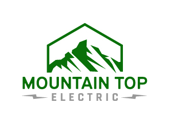 Mountain Top Electric  logo design by akilis13