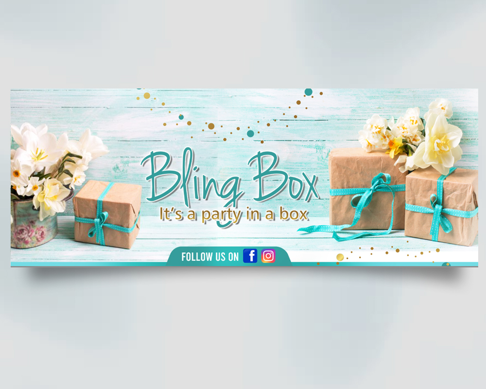 Bling Box It’s a party in a box logo design by PANTONE