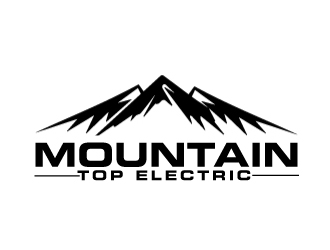 Mountain Top Electric  logo design by ElonStark