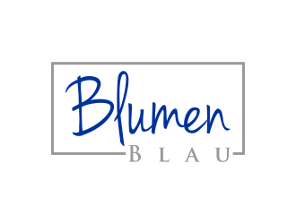 Blumen Blau logo design by glasslogo