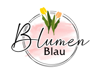 Blumen Blau logo design by ElonStark