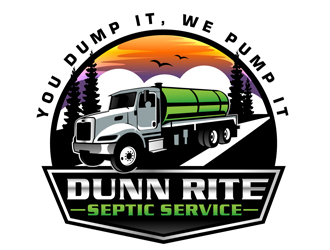 Dunn Rite Septic Service logo design by DreamLogoDesign