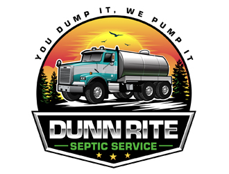 Dunn Rite Septic Service logo design by DreamLogoDesign