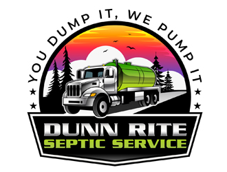 Dunn Rite Septic Service logo design by DreamLogoDesign