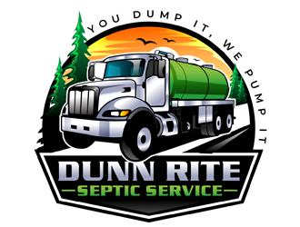 Dunn Rite Septic Service logo design by DreamLogoDesign