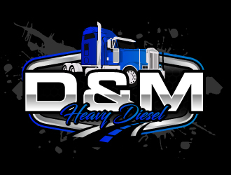 D&M Heavy Diesel logo design by ElonStark