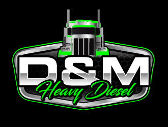 D&M Heavy Diesel logo design by ElonStark