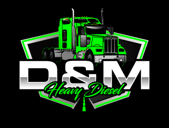 D&M Heavy Diesel logo design by ElonStark