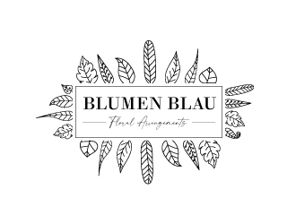 Blumen Blau logo design by NadeIlakes